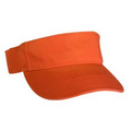 Laundered Chino Twill Visor with Hook and Loop Closure (Orange)